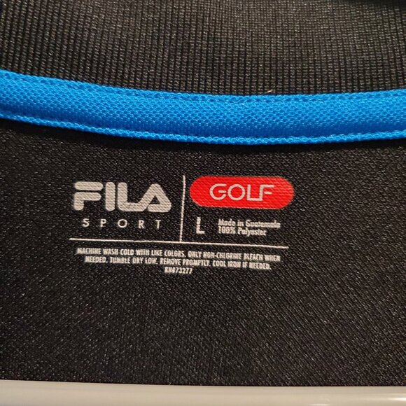 Fila Golf Performance Long Sleeve Polo Athletic Shirt -Sz Large - Picture 2 of 6